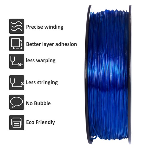 1kg/Rolle GEEETECH TPU Filament flexibel transparent 1,75mm für 3D Drucker 95A US - Bild 8 von 23