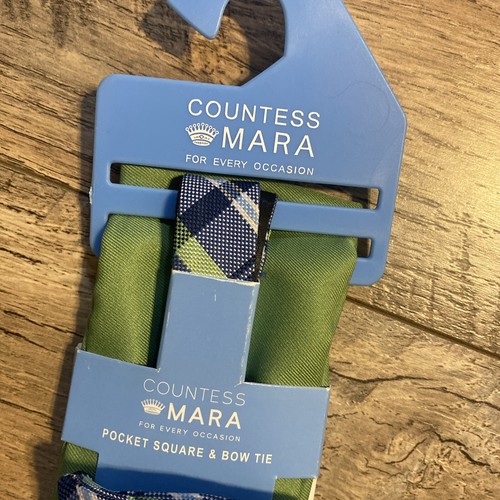 Countess Mara Pocket Square And Bow Tie NEW - Picture 3 of 4