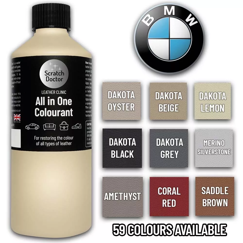 BMW LEATHER REPAIR KIT FOR HOLES TEARS RIPS SCUFFS SCRATCH. 61 COLOURS  AVAILABLE