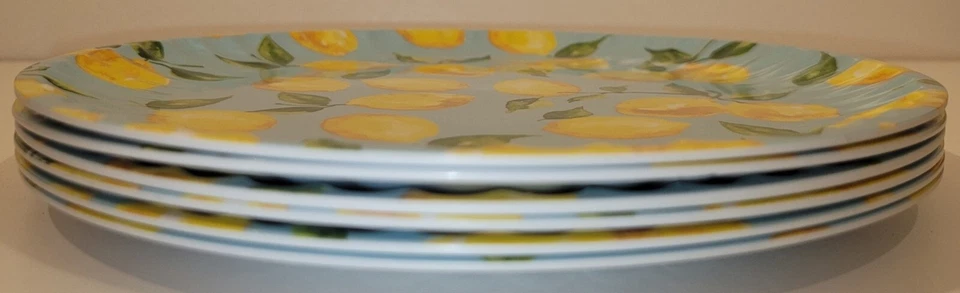 "Platos de melamina Fresh Lemons de MAX STUDIO - Juego de 6 - Estilo plato de papel - 8""" Foto 2 de 4