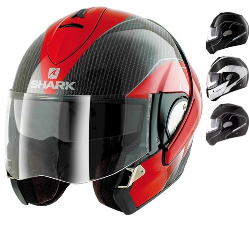 Shark Evoline Pro Carbon Flip Up Front Motorcycle Helmet Motorbike Crash Racing