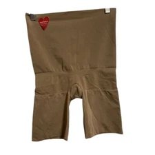 Assets by Spanx Women's  High Waisted Shaping Short Tan Size XL NWT