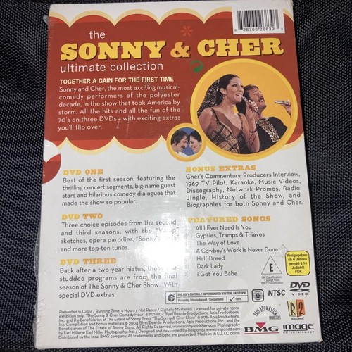 Sonny And Cher - The Ultimate Collection (DVD 3 Disc Set, 2004) NEW AND SEALED - Picture 2 of 2