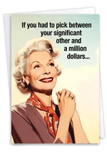 1 Funny Birthday Greeting Card with Envelope Bday You Are Priceless -NobleWorks