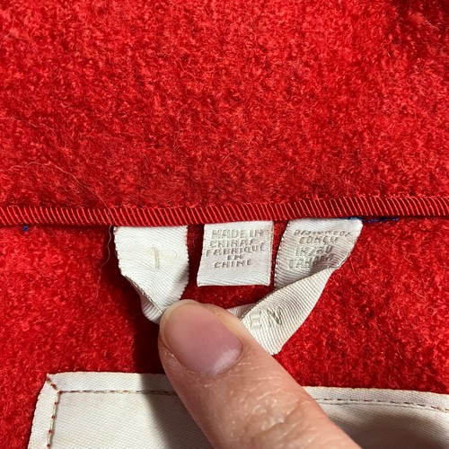 Abrigo Sosken Studios Mezcla Lana Talla 1 AU 8 10 Bolsillos Rojos Cuello Alto - Imagen 6 de 7