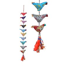 Door Hanging Colorful Decorative 10 Fabric Big Birds String for Indian Tradit...