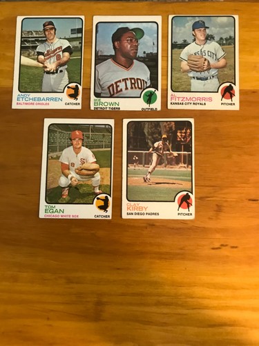 Lotto Topps Baseball 1973, 167 carte diverse, grado medio, compresi numeri alti - Foto 11 di 12