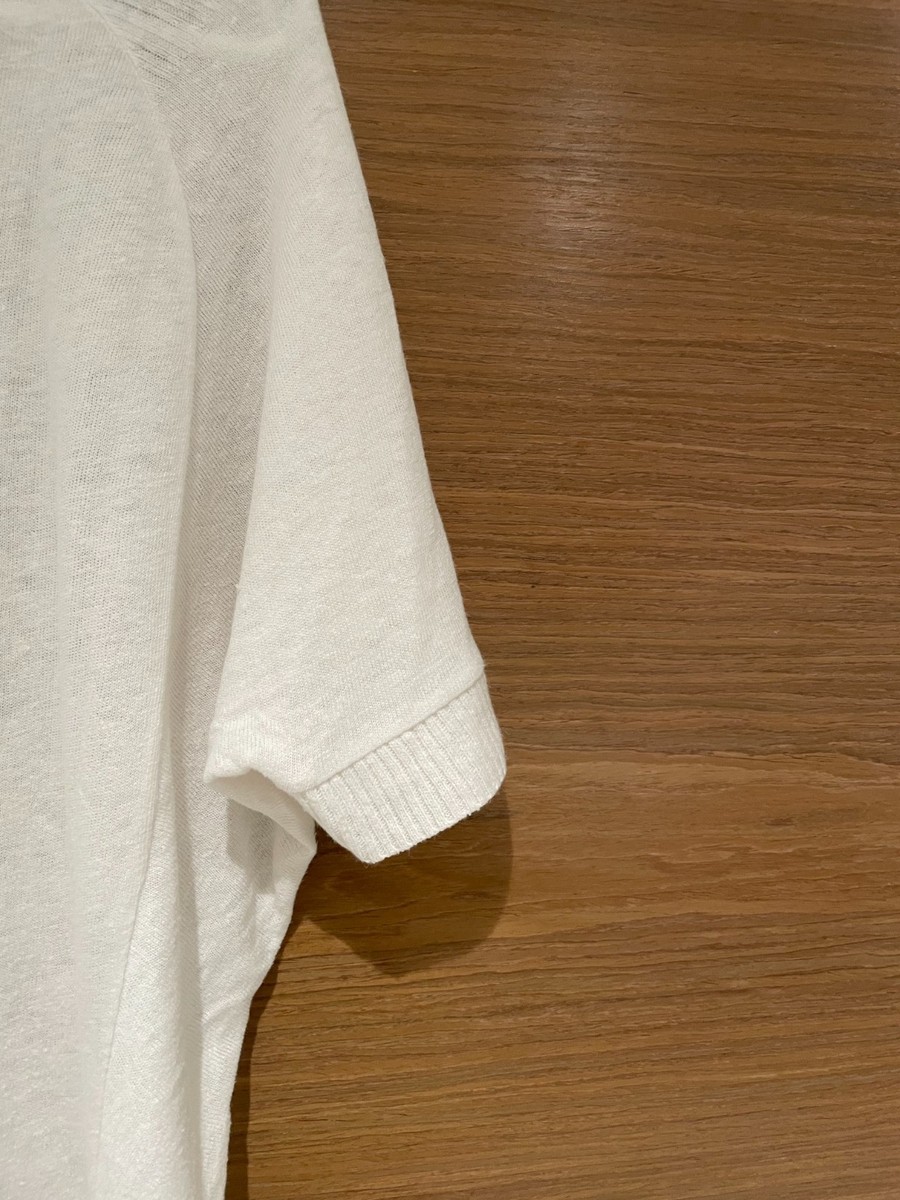 PLANET by Lauren G   Linen & Cotton Asymmetrical Top • One Size • White View 5