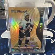 Box 3: Topps Finest Cool Trade FOIL REFRACTOR PROOF + Base Brett Hull Blues
