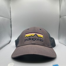 Patagonia Trucker Hat Mens OSFA Grey Fitz Roy Horizons Logo Snapback Mesh Cap