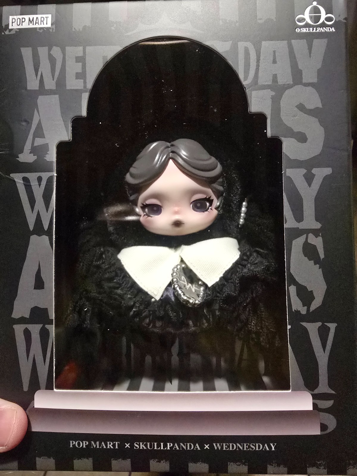 NIB SKULLPANDA x Wednesday Plush-Classic Dress Version- NYC Pop-Up Exclusive