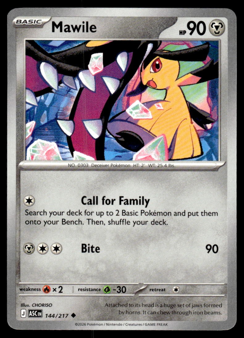 Mawile 144/217 - Ascended Heroes - Uncommon NM
