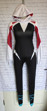 Spider-Women Gwen Costume Girls Spandex Jumpsuit Cosplay Bodysuit Size 150 Youth