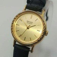 Seiko working ladies' quartz watch, round shape, battery replaced.