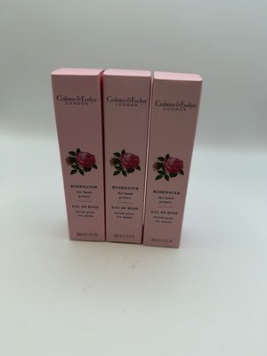 New Set of 3 Crabtree & Evelyn Rosewater Hand Primer 1.0oz