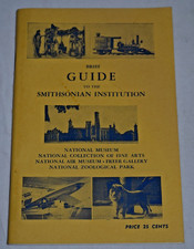 Brief Guide to The Smithsonian Institution VINTAGE Maps Images Pamphlet souvenir