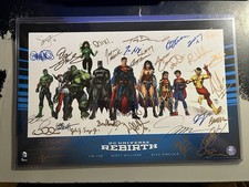 DC Universe Rebirth WonderCon 2016 Exclusive Print Signed By Jim Lee & More!