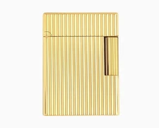 S.T. Dupont Lighter A Pietrina Ligne 1 Vertical Lines Yellow Gold C14020