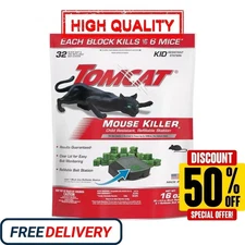 Mouse Mice Rat Killer 32 Blocks Bait Poison Rodent Station Trap Tomcat Control