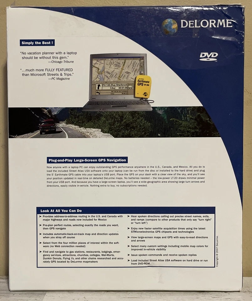 DeLORME EARTHMATE GPS LT-20 GPS and PC Software - Image 2 of 3