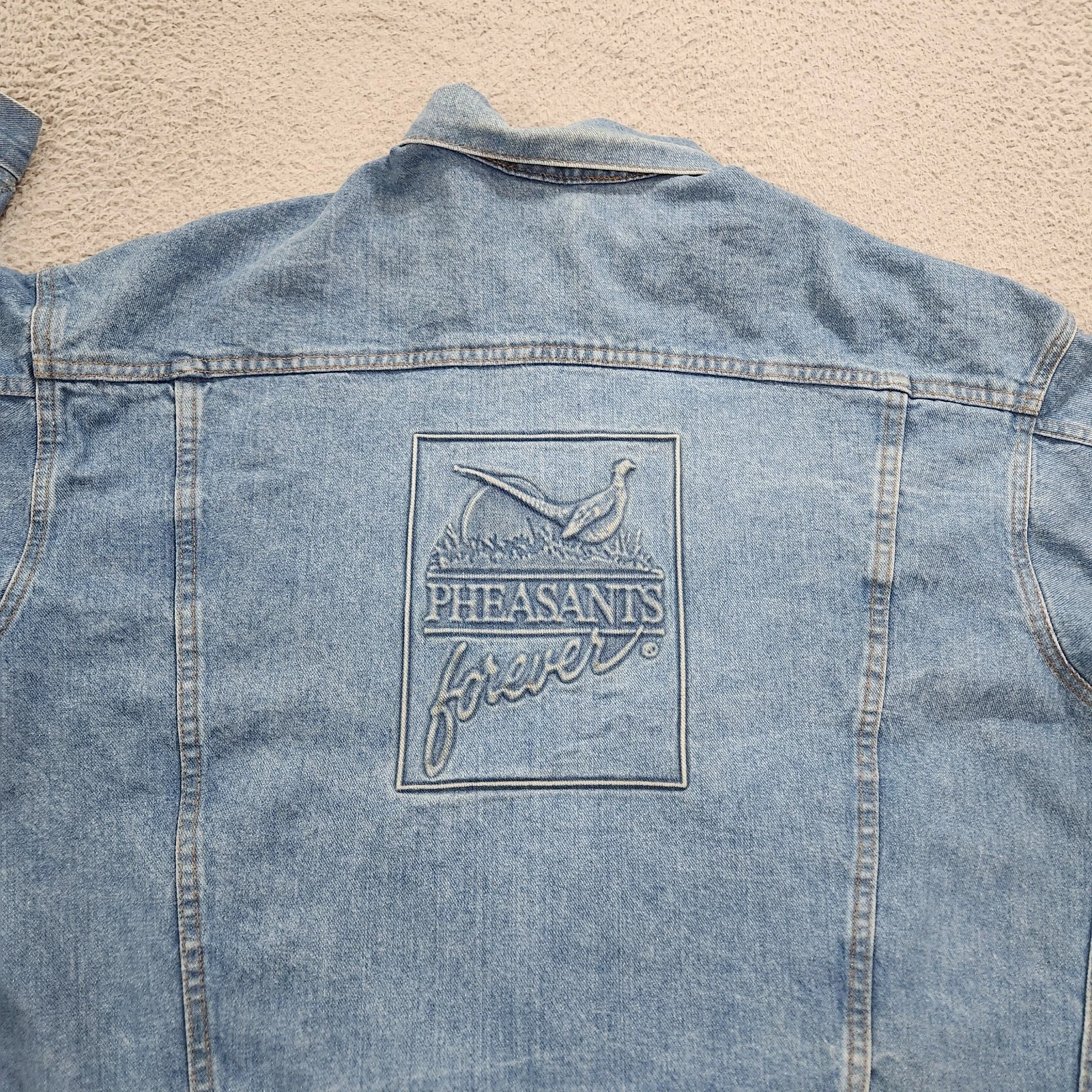 Vintage Tyca Denim Jacket Mens 2XL XXL Blue Jean Trucker Embroidered US Made 90s