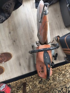 STIHL Gasoline Concrete Saw Centered Blade Orange White Black