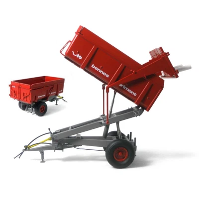 RIMORCHIO CON SOLLEVATORE BRIMONT BB8 SEMI ELEVATRICE 1:32 Replicagri Mezzi Agri - Photo 1/3