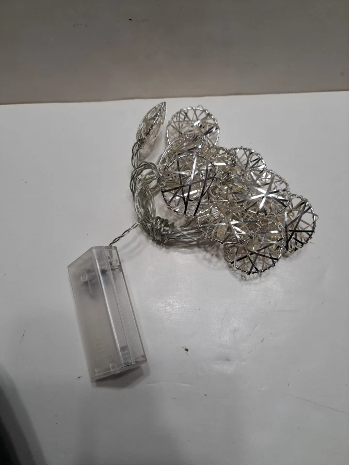 5th Season String Silver Lights Battery Operated 6 Feet 10 LED bulbs - Image 4 of 4