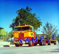 8X10 color semi-truck photo  - Peterbilt EE hay hauler