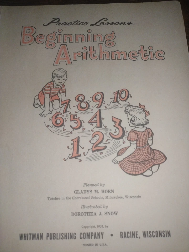 VTG 1951 Whitman HelpYourself Series Beginning Arithmetic Workbook Foto 2 de 2