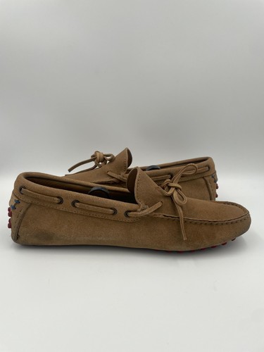 BRUNELLO CUCINELLI Beige Gamuza Zapatos de Conductor Mocasín - Talla 41 EUR 8 EE. UU. - Imagen 7 de 21
