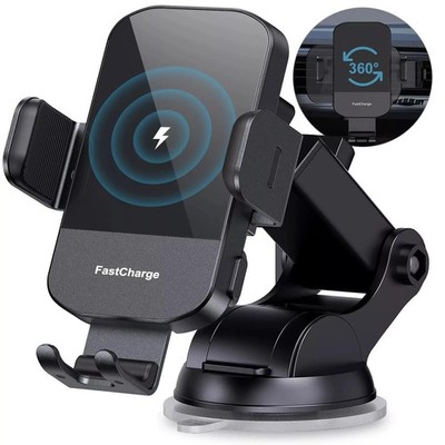 Wireless Car Charger Fast Charging 15W Mount Automatic Clamping Phone Holder