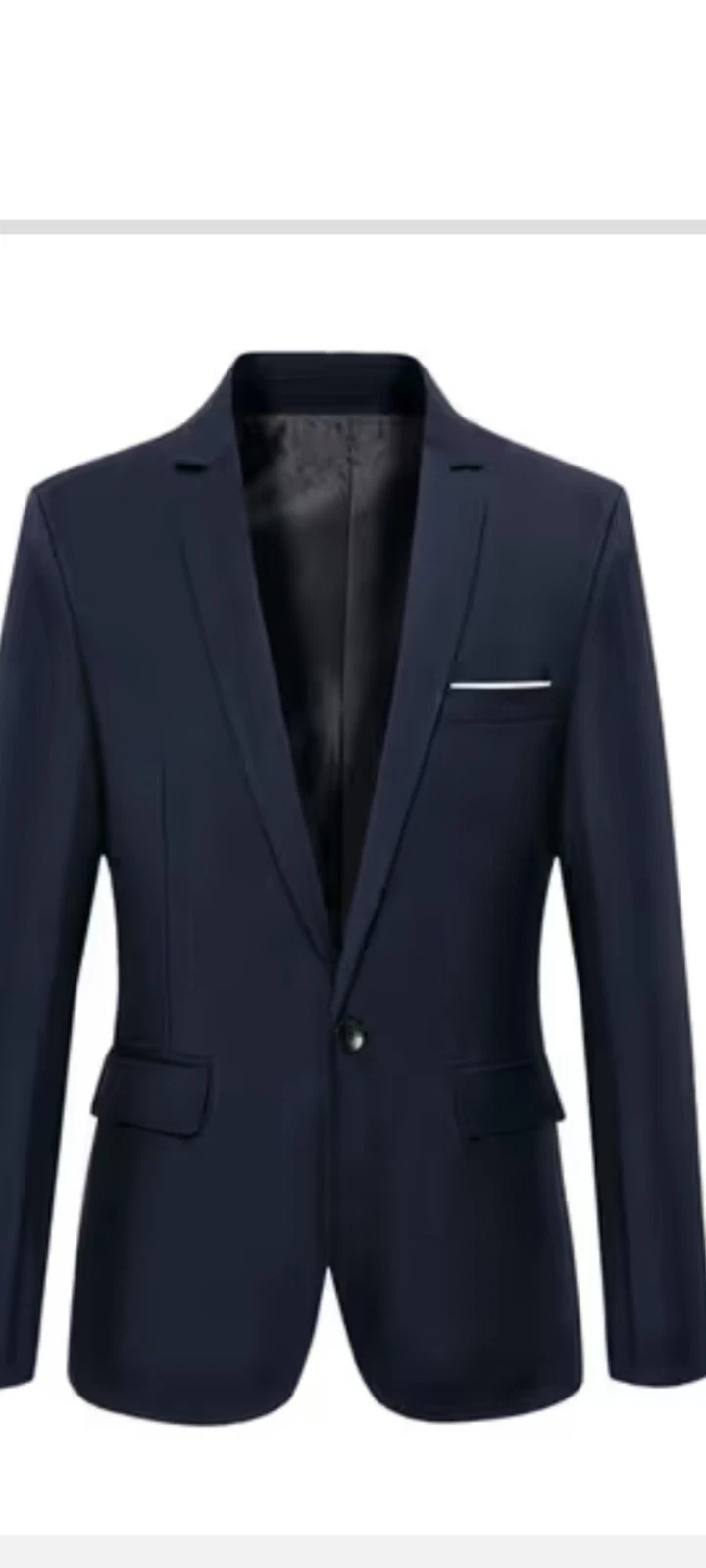 Beninos Mens Slim Fit Casual One Button Blazer Jacket Small Blue New with Tags
