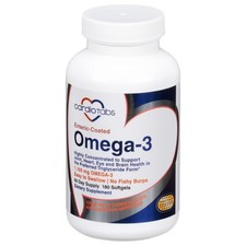 CardioTabs Omega-3 Enteric-Coated Fish Oil Supplements, Triglyceride Form, 1100