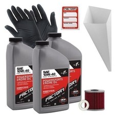 Factory Racing Parts 10W40 3 qt Oil Change Kit For Kawasaki KLF220 KLF250 KSF250 51.99 per gallon
