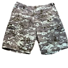 ROTHCO Shorts BDU Mens Combat Button Fly Cargo Sky Blue Camo Size Medium Reg