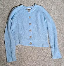 Universal Thread Women's Blue Lightweight Knit Button Front Cardigan Sweater XS