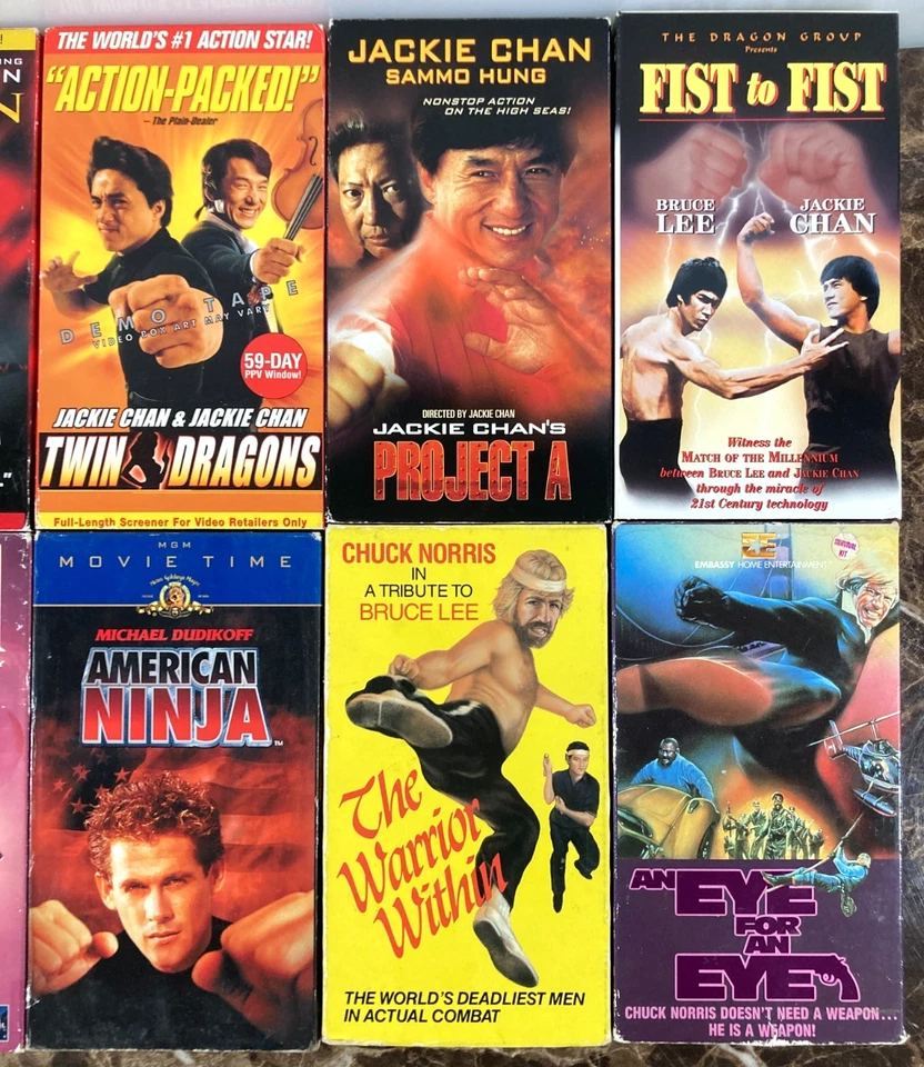 Jackie Chan Bruce Lee Chuck Norris VHS Lot Martial Arts Kung-Fu Action Movie - Image 4 of 4