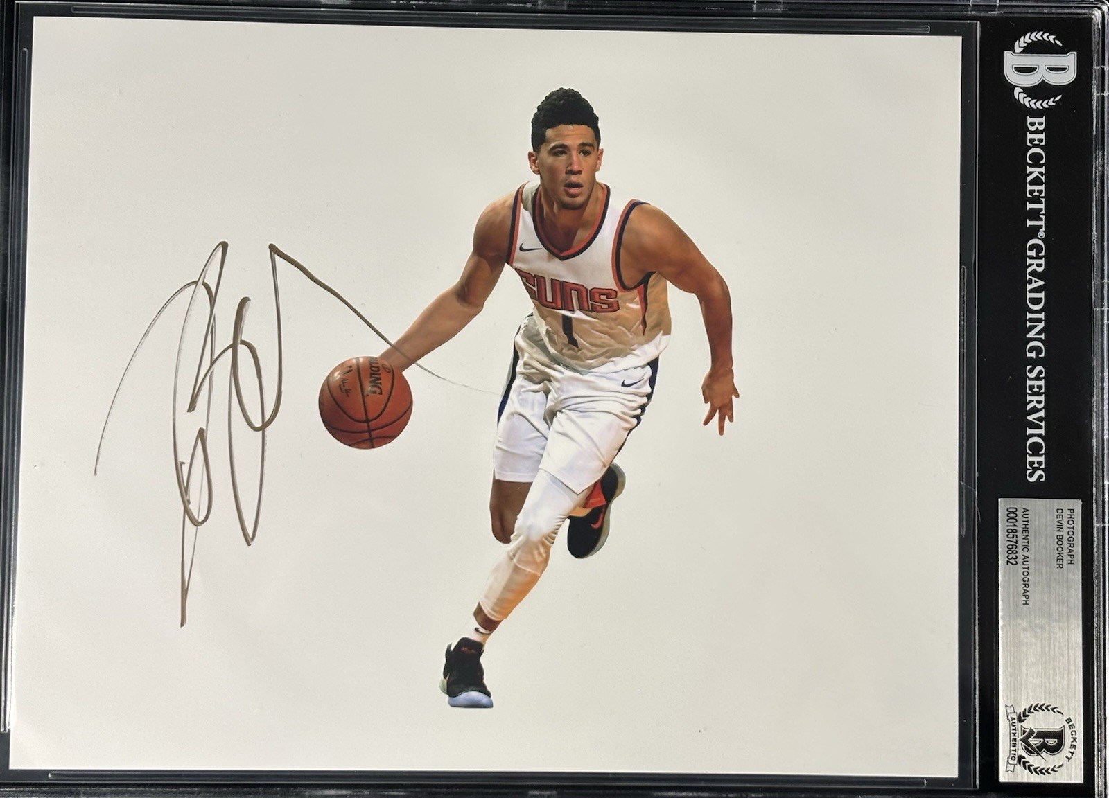 Devin Booker Autographed Signed 8x10 Photo BAS Beckett Slabbed Autograph COA 