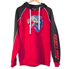 NWT Rebel Minds Pullover Hoodie Wolf Graphic Spellout Men's XL Casual Street