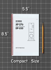 Yamaha AP-U70 & DP-U50 - Set Up Manual and Operation Manual Combo - Half Size...