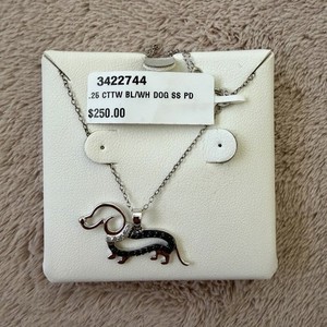 .25 CCTW Black & White Dog SS Pendant | NEW