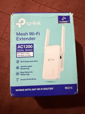 TP-Link AC1200 RE315 Dual-Band Mesh Wi-Fi Extender 867Mbps Access Point