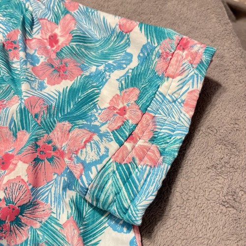 PINKK Housecoat Duster Women's Size L Robe Floral Pockets Snaps Tie Quilted - Picture 9 of 14