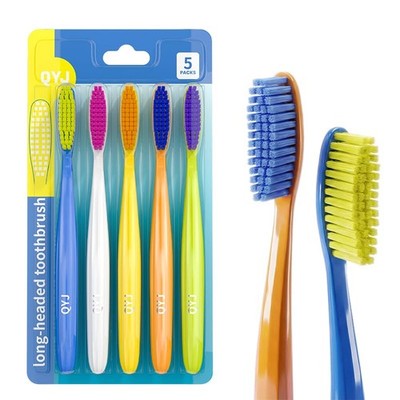Medium Hard & Firm Toothbrush Large Head for Effective Cleaning & Gentle Poli...