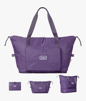 The Foldie  4.0 Travel Duffle - Water Resistant - Expandable Bottom - Purple