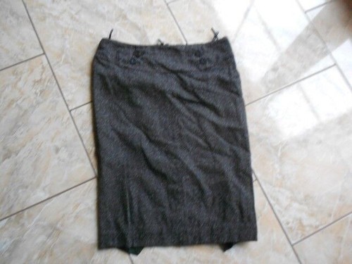 D2388 Seda Fashion Laine Jupe 44 Noir Blanc Braun Moucheté Très Bien - Photo 1/1