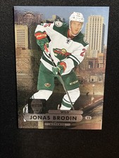 13-14 Fleer Showcase Hockey Metal Universe MU-6 Jonas Brodin