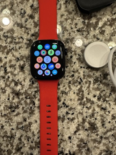 Apple Watch Series 10 GPS 42mm Negro con Banda Roja (Banda no Apple) ENVÍO GRATUITO - Imagen 3 de 7