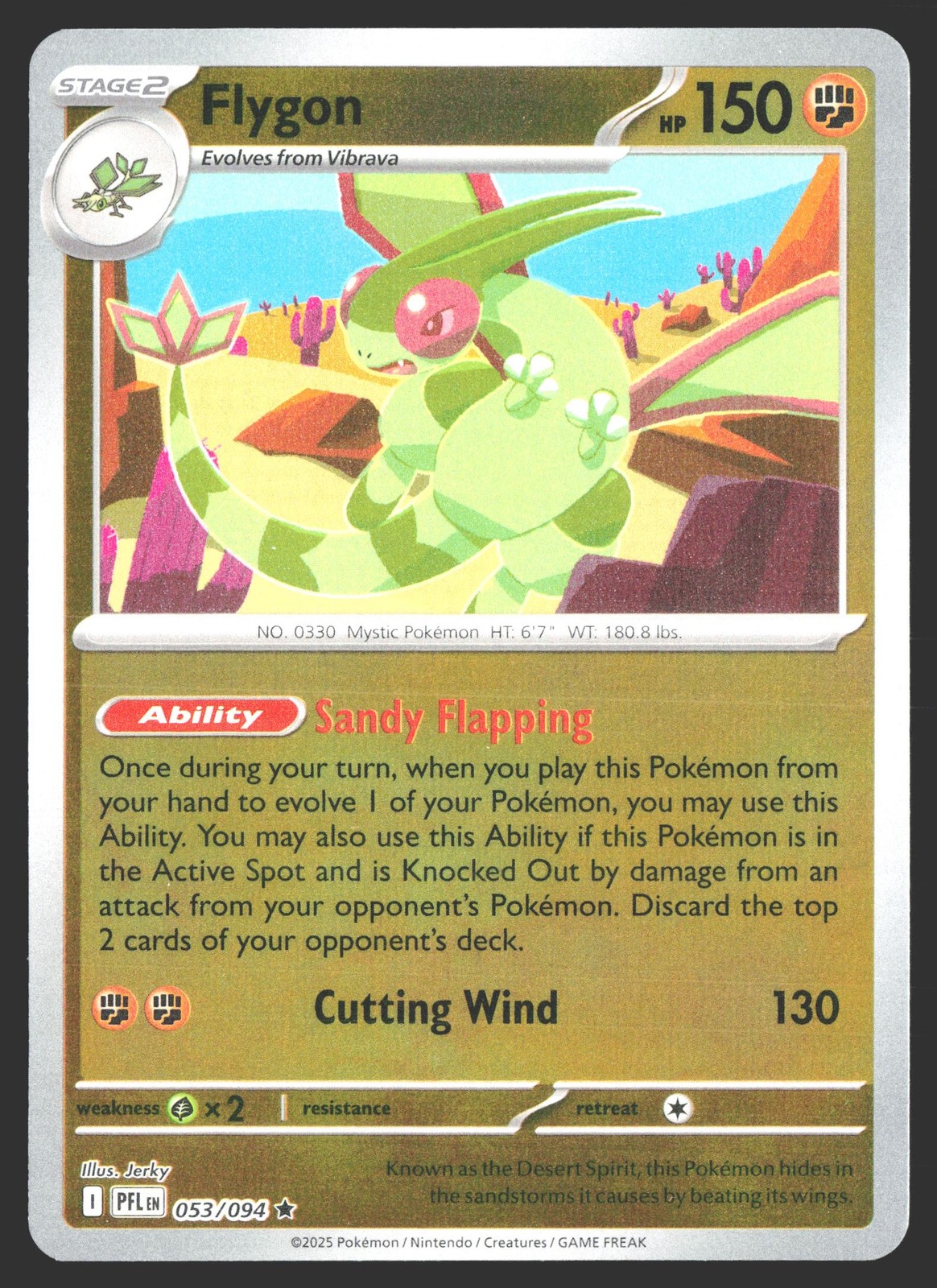 ME02: Phantasmal Flames #053/094 Flygon Reverse Holo